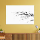 木の上の鳥2羽 キャンバスプリント (インサイチュ (リビング))