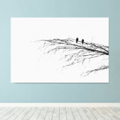 木の上の鳥2羽 キャンバスプリント (インサイチュ (ウッドフロア))