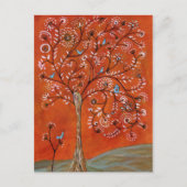 木の上の鳥 アート ポストカード (正面)