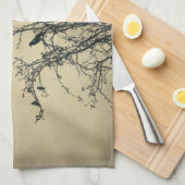 木の上の鳥 キッチンタオル (四つ折り)