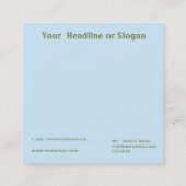 木の上の鳩絵画 スクエア名刺 (裏面)