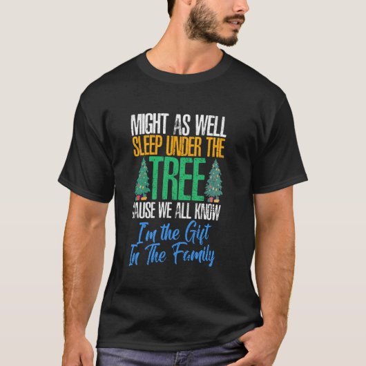 木の下で寝てしまおうギフト Tシャツ (正面)