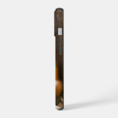 木の下で本を読むかわいいキツネ iPhone 15ケース (左側面)