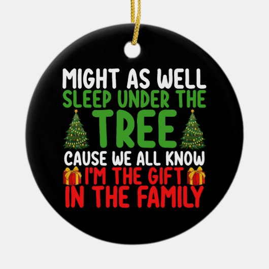 木の下で眠ったほうが良いし、みんなKn セラミックオーナメント (正面)