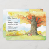 木の下で眠る狐からの招待 招待状 (正面/裏面)