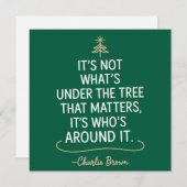 木の下に何があるかではない引用文クリスマス シーズンカード (正面/裏面)