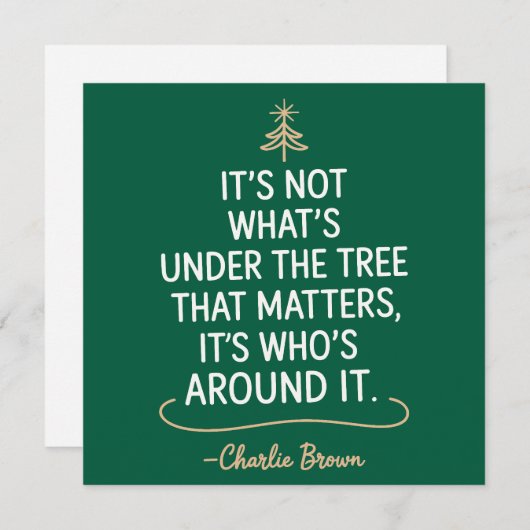 木の下に何があるかではない引用文クリスマス シーズンカード (正面/裏面)