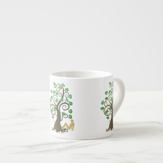 木の下に座る エスプレッソカップ (正面右)