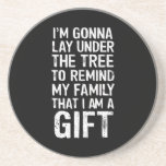 木の下に横たわるクリスマス家族の贈り物 コースター<br><div class="desc">木の下に横たわるクリスマス家族の贈り物</div>