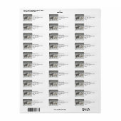 木の下に立つ雪の馬2 ラベル (フルシート)