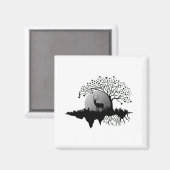 木の下に置き、満月の磁石 マグネット (正面/裏面)