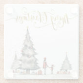 木の下のクリスマスプレゼント ガラスコースター (裏面)