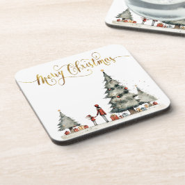 木の下のクリスマスプレゼント コースター
