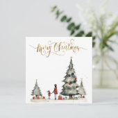 木の下のクリスマスプレゼント シーズンカード (スタンド正面)