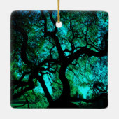 木の下のターコイズ セラミックオーナメント (裏面)