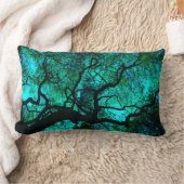 木の下のターコイズ ランバークッション (ブランケット)