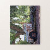 木の下の古い平面トラック ジグソーパズル (縦)