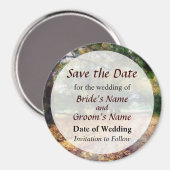 木の下の小道のSave the Date マグネット (正面/裏面)