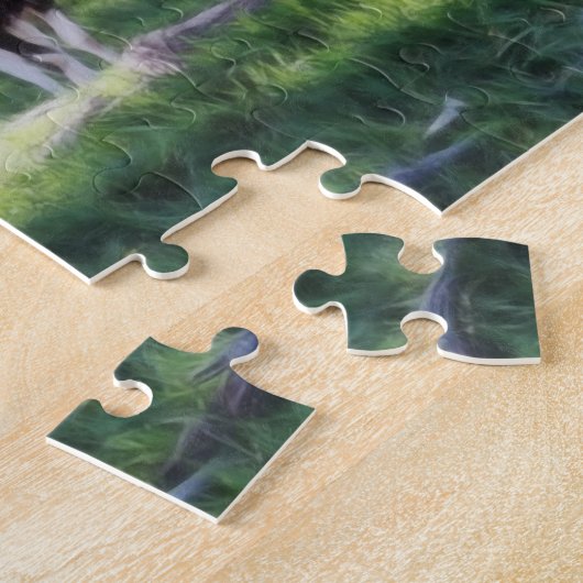 木の下の牛 ジグソーパズル (側面)