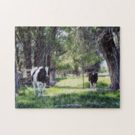 木の下の牛 ジグソーパズル