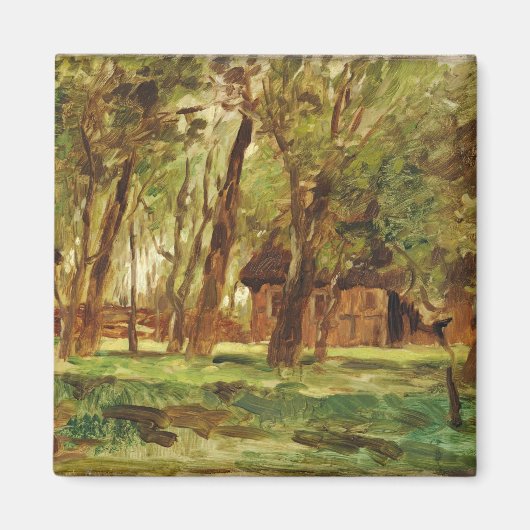 木の下の農家 マグネット (正面)