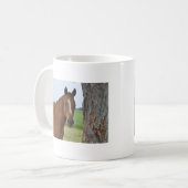 木の下の馬 コーヒーマグカップ (正面左)