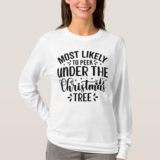 木の下をのぞき込む可能性が最も高い Tシャツ (正面)