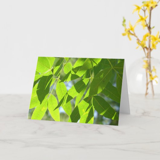 木の下 カード (黄色い花)