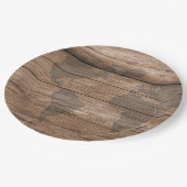 木の世界地図の大西洋の使い捨て可能な紙皿 ペーパープレート (アングル)