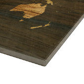 木の世界地図 カッティングボード (角)