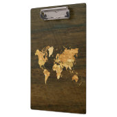 木の世界地図 クリップボード (左)