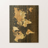 木の世界地図 ジグソーパズル (縦)