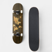 木の世界地図 スケートボード (正面)