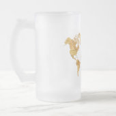 木の世界地図 フロストグラスビールジョッキ (左)