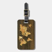 木の世界地図 ラゲッジタグ (正面縦)