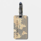 木の世界地図 ラゲッジタグ (裏面縦)