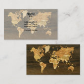 木の世界地図 名刺 (正面/裏面)