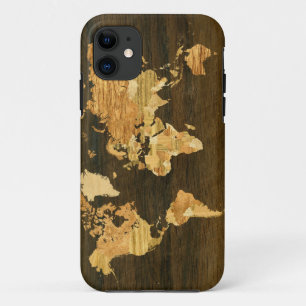 木の世界地図 iPhone 11 ケース