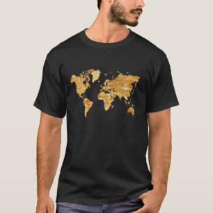木の世界地図 Tシャツ