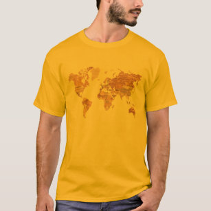 木の世界地図 Tシャツ