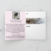 木の中からクリスマスの子猫のご挨拶 シーズンカード (内部)