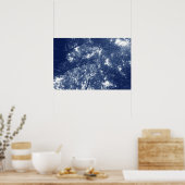 木の中でアップ – シアノタイプ効果 ポスター (キッチン)