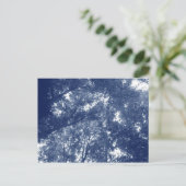 木の中でアップ – シアノタイプ効果 ポストカード (スタンド正面)