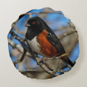 木の中で斑点のあるトホエ ラウンドクッション (裏面)