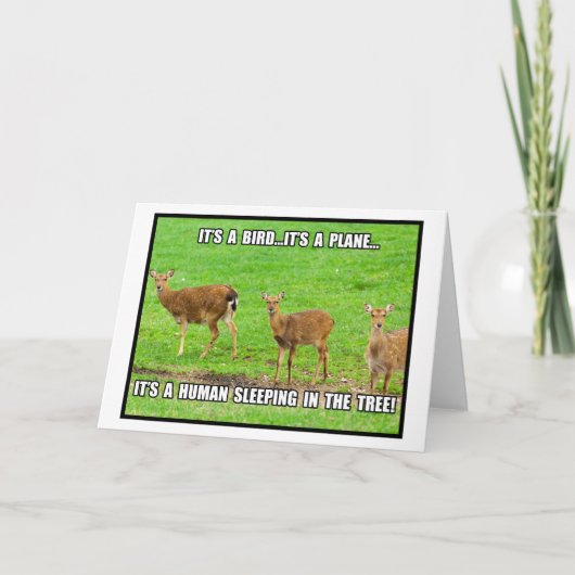 木の中で眠っている人間 カード (正面)