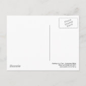 木の中で飢え – シアノタイプ効果 ポストカード (裏面)