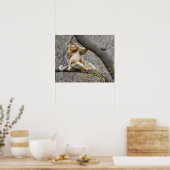 木の中のオスのゴールデンサルのポートレート ポスター (キッチン)