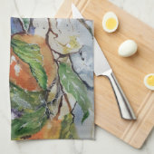 木の中のオレンジ。 キッチンタオル (四つ折り)