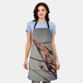 木の中のガラ鳥2 エプロン (着用した状態)