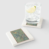 木の中のキジ鳥（ウィリアム・モリス著） ストーンコースター (横)